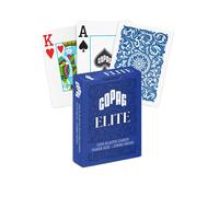Copag 1546 Elite 100% Plastica Carte Da Gioco Jumbo Index Poker Blu NUOVO