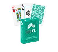 COPAG 1546 ELITE 100% PLASTICA CARTE DA GIOCO JUMBO INDEX POKER SIZE VERDE NUOVE