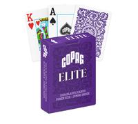 Copag 1546 Elite 100% Plastica Carte Da Gioco Jumbo Index Poker Size Viola Nuovo