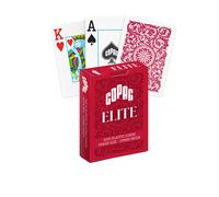 Copag 1546 Elite 100% Plastica Carte Gioco Jumbo Index Poker Misura Rosso Nuovo