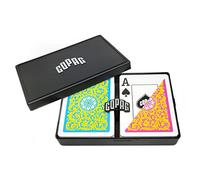 Copag 1546 Neoteric Design 100% carte da gioco in plastica, dimensioni da poker giallo/rosa/blu, set doppio mazzo (indice Jumbo)