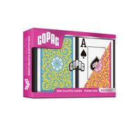 Copag 1546 Neoteric Design 100% carte da gioco in plastica formato poker (standard) set doppio mazzo giallo/rosa/blu (indice normale)