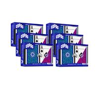 Copag 1546 Neoteric Design 100% carte da gioco in plastica formato poker (standard) verde/rosso (set da 6 Jumbo Index)