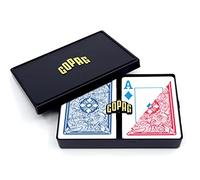 Copag 4-Color Legacy Design 100% carte da gioco di plastica, indice Jumbo di dimensione del poker rosso/blu doppio mazzo