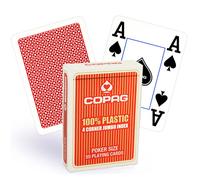 Copag 4 corner 100% Plastica Poker Carte Casinò Deck Jumbo Index Rosso Blu Nuovo
