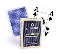 COPAG 4 CORNER 100% PLASTICA POKER GIOCO CARTE CASINO MAZZO JUMBO INDEX BLU