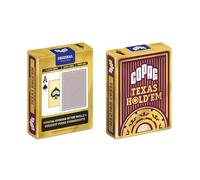 Copag - Carte Poker Texas Hold'em I Carte da Gioco 100% Plastica (PVC) I Mazzo di Carte I Gioco di società - Rosso (Jumbo Index)