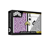 Copag Elite 1546 Carte Da Gioco Poker Size Jumbo Index Viola/Grigio Doppio 814-1