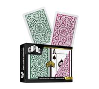 Copag Elite Bridge Size Carte Da Gioco Doppio Mazzo Jumbo Borgogna Verde