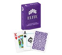 Copag Elite - Carte da gioco 100% in plastica, dimensioni da poker (standard), con indice Jumbo, mazzo singolo (viola)