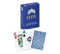 Copag Elite - Carte da gioco 100% in plastica, dimensioni da poker (standard) Jumbo Index singolo mazzo (blu)