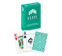 Copag Elite Carte da gioco 100% plastica formato poker Jumbo Index Mazzo singolo (verde)