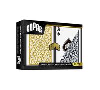 COPAG Elite Poker Doppio Plastica Carte da Gioco Strato Regolare Index (Nero/