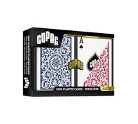 COPAG Elite Poker Misura 100% Plastica Carte da Gioco 2-Deck Set Rosso/Blu