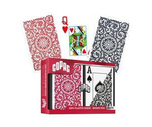 COPAG Elite Ponte Misura Carte da Gioco Doppio Deck Jumbo Index Rosso Nero 023-7