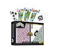 COPAG Elite Set Carte Poker in Plastica Verde Borgogna