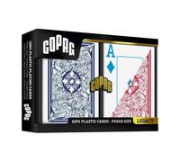 COPAG Legacy 4 Colore Poker Misura Carte da Gioco Doppio Deck Jumbo Rosso Blu