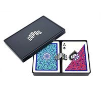 Copag Neoteric Design 1546, carte da gioco in 100% plastica, dimensioni poker (standard), verde/rosso (indice regolare, 1 set)