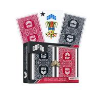COPAG WSOP Jumbo Index Double Plastic Playing Cards Poker Size Black E Red Nuovo