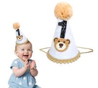 Copbopwn Cappello per il primo compleanno, cappello per primo compleanno con pompon regolabile per il primo compleanno del bambino, regalo per il primo compleanno, per ragazzi e ragazze, accessori per