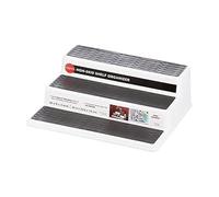 Copco Organizer da cucina antiscivolo a 3 ripiani, per dispensa, 20 cm, bianco/grigio