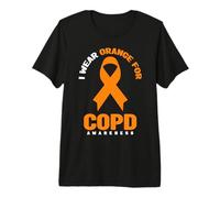 COPD Awareness Shirt - Indosso Arancione per la consapevolezza della BPCO Maglietta Premium