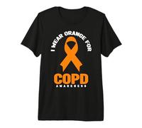 COPD Awareness Shirt - Indosso Arancione per la consapevolezza della BPCO Maglietta Premium