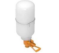 COPELE Abbeveratoio da Litri 2 per ornitologia, Uccelli, canarini, voliere e Simili. Utile per Gabbie di Grandi Dimensioni e voliere, Fornito di Anello Reggi Serbatoio e posatoio.