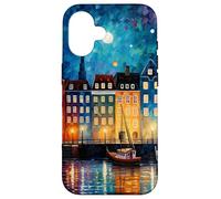 Copenaghen Città Danimarca Europa Theme Art Custodia per iPhone 16