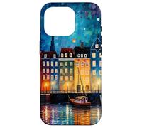 Copenaghen Città Danimarca Europa Theme Art Custodia per iPhone 16 Pro