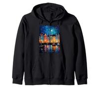 Copenaghen Città Danimarca Europa Theme Art Felpa con Cappuccio