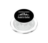 Copenaghen Skyline Coordinate Silhouette Città Danimarca PopSockets PopGrip per MagSafe
