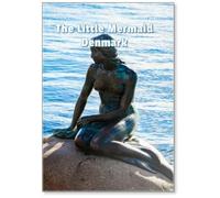 COPENHAGEN, DANIMARCA - : La Sirenetta, una statua in bronzo di Edvard Eriksen, basata sulla fiaba dell'autore danese Hans Christian Andersen, design 2, magnete per frigorifero