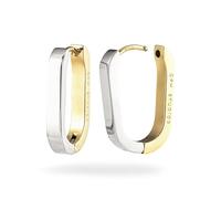COPENHAGEN STUDIOS Bold Set di orecchini a cerchio, eleganti orecchini da donna in acciaio inox lucido, chiusura a scatto, impermeabili e delicati sulla pelle, Medio, Metallo, Non pietra preziosa