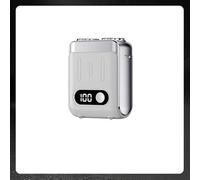 Copensunny Rasoir de Voyage Compact Interchangeables - Mini Rasoir Portable pour Femmes et Hommes, Idéal pour Retouches Rapides, Jambes et Visage - Design Ergonomique et Précis (Argento)