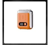Copensunny Rasoir de Voyage Compact Interchangeables - Mini Rasoir Portable pour Femmes et Hommes, Idéal pour Retouches Rapides, Jambes et Visage - Design Ergonomique et Précis (Arancione)