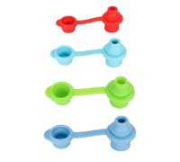 Coperchi a Prova di Perdite da 4 Pezzi, Silicone Sorseggiando la Bottiglia di Beccuccio Top -sippy Dentizione Giocattolo Che Schizzava a Prova di Paglia Riutilizzabile Portatile