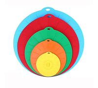 Coperchi a ventosa in silicone, riutilizzabili, antipolvere, resistenti al calore, adatti ad ogni contenitore rotondo con bordo piatto, per padelle, pentole e wok, 5 misure