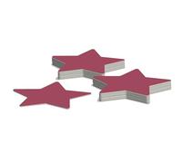 Coperchi da birra in cartone bianco, sottobicchieri da dipingere (50 pezzi) per bicchieri, feltro bianco per birra senza stampa (stella rosso vino, 50 pezzi)