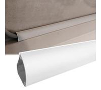 Coperchi di Cavi Bianchi per Fili sul Pavimento, 1 m di Corsa per Cavi in PVC Dura/Kit di Gestione del Cavo angolare Auto Adesiva, Interno sotto la Protezione Hider del Cavo da scrivania (12 mm