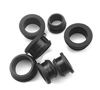 coperchi di gomma, tappi perforati, 10 pezzi in gomma nera con passacavo a scatto tappo cavo cablaggio protezione boccola 2-30 mm (dimensione: A 9,5 mm (foro 6,5 mm)) (dimensione: A 11,5 mm (foro 8,5