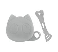 Coperchi e cucchiaino per lattine di cibo per gatti, coperchio per scatola di gatto e spatola per mescolare cibo, coperchio morbido in silicone e spatola per riporre i viaggi e la mia