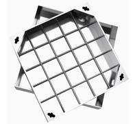 Coperchi e telai per pozzetti incassati, Chiusino quadrato incassato zincato invisibile(80 * 80 * 8cm/31.5 * 31.5 * 3in)