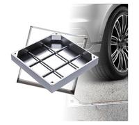 Coperchi e telai per pozzetti incassati, Copertura invisibile for bacino di scarico delle acque luride dal design ad incasso, ideale for la pavimentazione del vialetto esterno(400x400mm/15.7x15.7in)