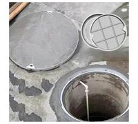 Coperchi e telaio invisibili for tombini in acciaio inossidabile, copertura di scarico nascosta rotonda,facile da installare e ad alta capacità di carico(30cm/11.8in)