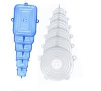 Coperchi Elastici in Silicone,[6+6pcs] Coperchi Riutilizzabili Elastici, Coperchi in Silicone Estensibile,Coperchi Riutilizzabili Elastici, per barattoli, ciotole, bottiglie