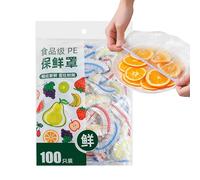 Coperchi elastici per ciotole, sacchetti per alimenti freschi | Coperture per alimenti riutilizzabili da 100 pezzi - Coperture per alimenti riutilizzabili, versatile involucro elastico elasticizzato r