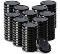 Coperchi filettati KADAX fi53 mm, per barattoli, 100 pezzi, nero