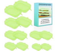 Coperchi in Silicone Estensibile, 12 Pezzi, Dimensioni Diverse, Verde
