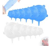 Coperchi in silicone estensibile 12 pezzi elastici adattabili riutilizzabili ecologici Senza BPA Lavabile in lavastoviglie Perfetto per mantenere la freschezza